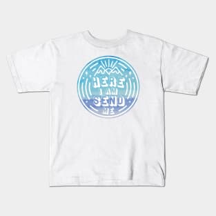 Here I am, Send Me Watercolor Kids T-Shirt